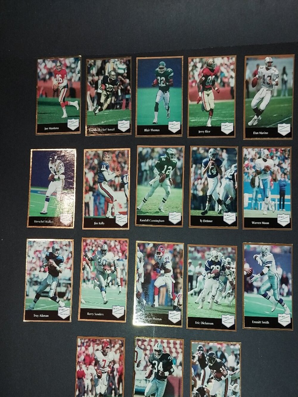 1991 Sports Educational/Sports Chrome Football 18 Card Set